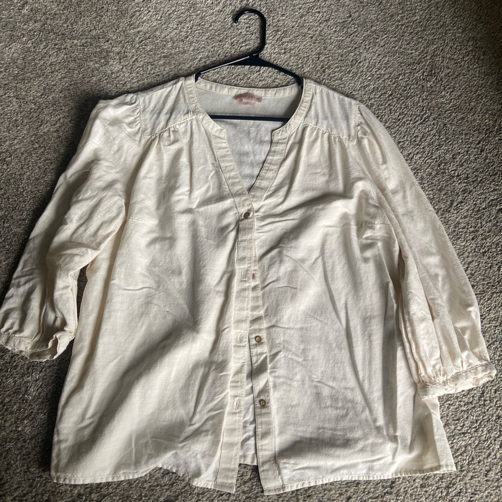 Knox Rose Off-White Textured Blouse